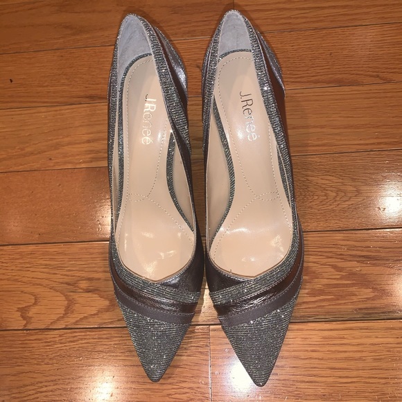 Sparkling Silver and Bronze Dress Heel - Picture 3 of 6